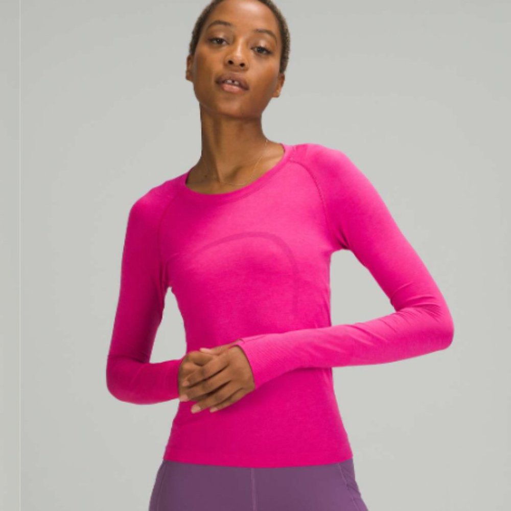 lululemon Race Length Sonic Pink Swiftly LS